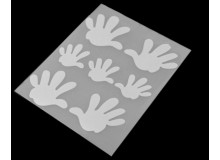 Stickerbogen reflektierende Aufbügler - Hand